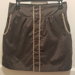 Franchesca's faux button detail skirt